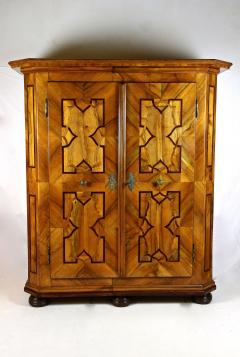 18th Century Nutwood Baroque Cabinet With Inlay Works Austria ca 1780 - 3325672