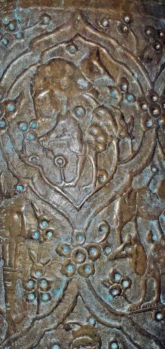 18th Century Ornate Middle Eastern Bronze Bin - 1710524