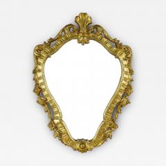 18th Century Oval Gilt Baroque Wall Mirror Handcarved Italy ca 1790 - 4790539