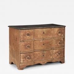 18th Century Painted Serpentine Blocked Front Commode - 3611185