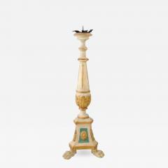 18th Century Painted and Gilt Candlestick from Tuscany with Acanthus Leaves - 3467392