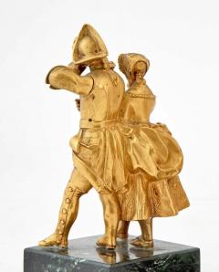 18th Century Pair of French Gilt Bronze Figural Groups of Courting Couples - 4463333