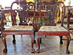 18th Century Pair of Large Chippendale Style Ribbonback Chairs - 1713088