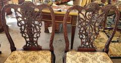 18th Century Pair of Large Chippendale Style Ribbonback Chairs - 1713102
