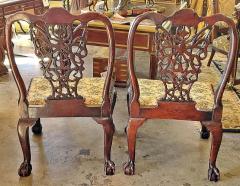 18th Century Pair of Large Chippendale Style Ribbonback Chairs - 1713107