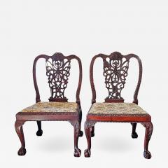 18th Century Pair of Large Chippendale Style Ribbonback Chairs - 1718229
