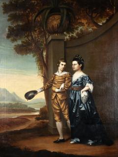 18th Century Portrait Of A Merchant And His Wife Portugal Circa 1790 - 3478622