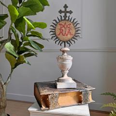 18th Century Processional Sunburst Mounted on a Baroque Silver Gilt Altar Vase - 4092945