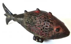 18th Century Qing Dynasty Fish Shaped Cricket Holder - 3008363