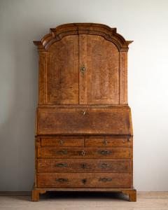 18th Century Rococo Alder Root Secretary Cabinet - 4823118