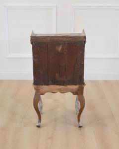 18th Century Rococo Nightstand in Later Grey Paint - 4743904