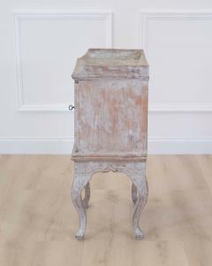 18th Century Rococo Nightstand in Later Grey Paint - 4743909