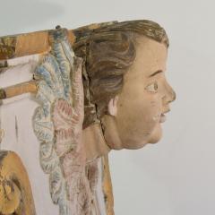 18th Century Spanish Baroque Carved Giltwood Altar Ornament with Angel Head - 4119453