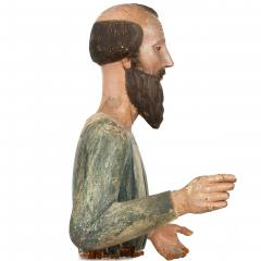 18th Century Spanish Colonial Polychromed Carved Wood Santos Sculpture - 4794769