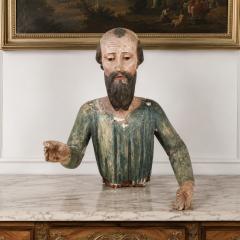 18th Century Spanish Colonial Polychromed Carved Wood Santos Sculpture - 4794775