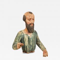 18th Century Spanish Colonial Polychromed Carved Wood Santos Sculpture - 4795736