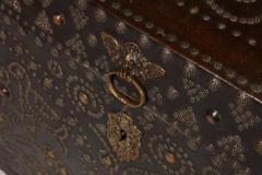 18th Century Studded Leather Travel Trunk - 1647654