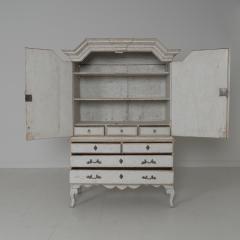 18th Century Swedish Baroque Period Linen Press Cabinet - 1760219