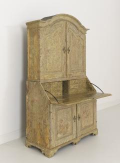 18th Century Swedish Baroque Period Secretary With Library In Original Paint - 1832587