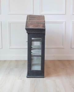 18th Century Swedish Gustavian Hanging Cupboard Glass Wood Painted - 4558015