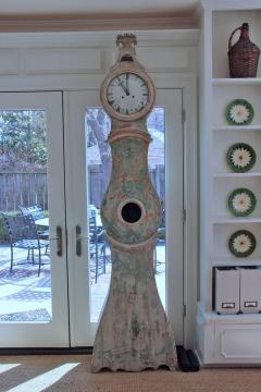18th Century Swedish Rococo Period Mora Clock in Original Paint - 582627