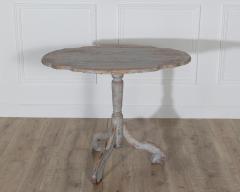 18th Century Swedish Rococo Tilt Top Table with Original Black Back - 4282302
