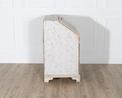 18th Century Swedish Slant Front Desk Circa 1780 in Soft Grey Paint - 4282416