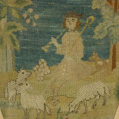 18th Century Tent Stitch Embroidered Picture of a Shepherd - 3211988