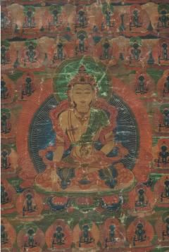 18th Century Tibetan Thangka Of Amitayus Buddha - 3219451