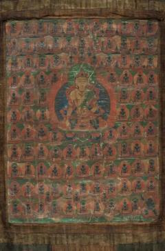 18th Century Tibetan Thangka Of Amitayus Buddha - 3219456