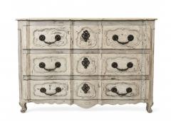 18th Century Vallee du Rhone Louis XV Painted Arbalette Commode - 4822228