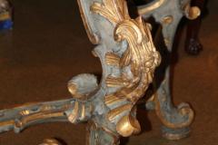 18th Century Venetian Pale Blue Polychrome and Parcel Gilt Console - 3656750