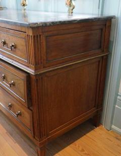 18th Century Walnut Louis XVI Commode Secretary with Marble Top - 779364