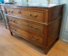 18th Century Walnut Louis XVI Commode Secretary with Marble Top - 779365