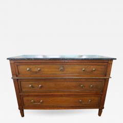 18th Century Walnut Louis XVI Commode Secretary with Marble Top - 779822