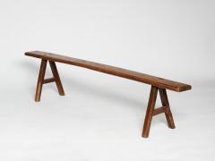 18th Century Welsh Oak Plank Bench with Splayed A Frame Supports 77 Long - 4704833