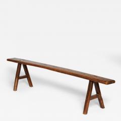 18th Century Welsh Oak Plank Bench with Splayed A Frame Supports 77 Long - 4705262