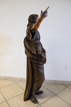 18th Century Wood Italian Antique Religious Saint Sculpture - 3282758