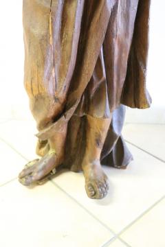 18th Century Wood Italian Antique Religious Saint Sculpture - 3282759