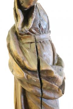 18th Century Wood Italian Antique Religious Saint Sculpture - 3282766