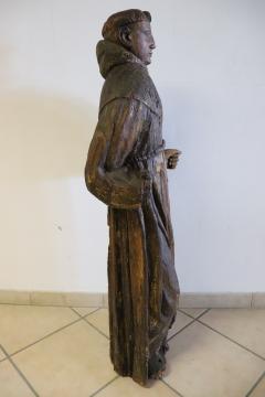 18th Century Wood Italian Antique Religious Sculpture of Saint Francis - 3282792