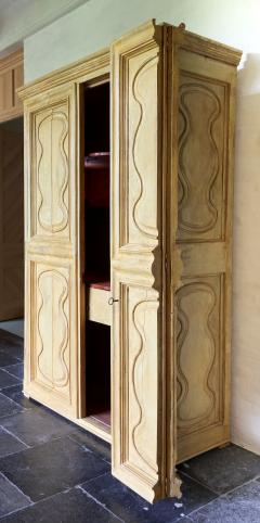 18th Century Yellow Cupboard with Folding Doors Italy - 3664544