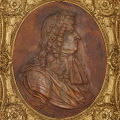 18th Century cuir bouili leather portrait of Louis XIV - 2201339