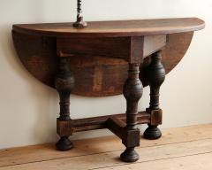 18th c Baroque Drop Leaf Table Console - 4340144