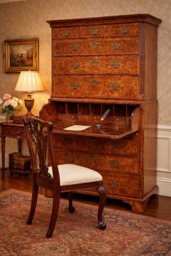 18th c Burled Walnut Chest on Chest - 4559383