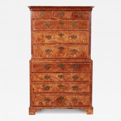 18th c Burled Walnut Chest on Chest - 4559448