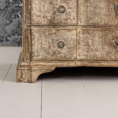 18th c Danish Baroque Arbal te Shaped Commode in Original Patina - 4690580