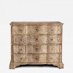 18th c Danish Baroque Arbal te Shaped Commode in Original Patina - 4690648