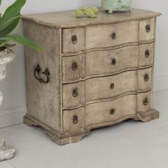 18th c Danish Oak Commode in Original Patina with Arbalette Shaped Front - 3459475