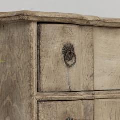 18th c Danish Oak Commode in Original Patina with Arbalette Shaped Front - 3459482
